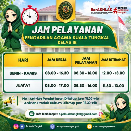 JAM PELAYANAN PA KUALATUNGKAL OK