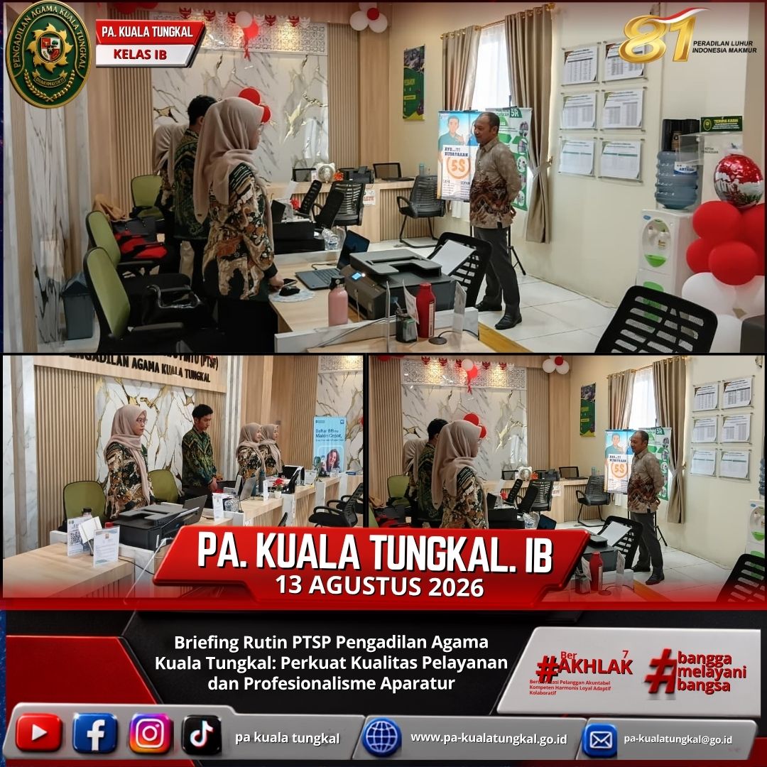 brefing PTSP Tanggal 13 Agustus 2026