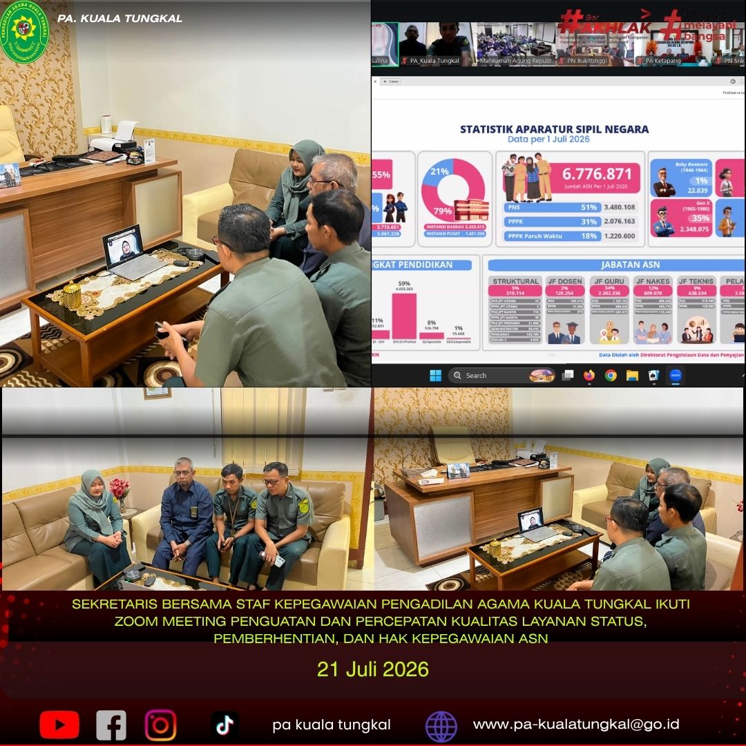 zm Penguatan dan Percepatan Kualitas Layanan Status Pemberhentian dan Hak Kepegawaian ASN